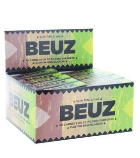 BEUZ - Boite de 50 carnets de filtres  cartons marron