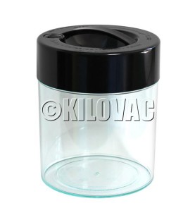 Boite KILOVAC Couvercle Noir / Corps Transparent 3.8L 1000g